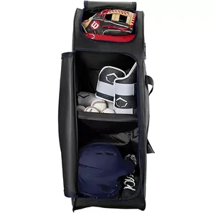 Factory Custom Wheeled Softball Gear Bag Rolling Catchers Baseballs chläger Taschen mit Rädern