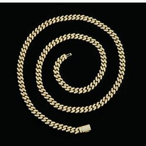 Chaîne Miami plaquée or/argent 18 carats pour homme, bijoux hip-hop, largeur 6 mm, moissanite VVS GRA, chaînes de mode Bling Bling - Product Image 1