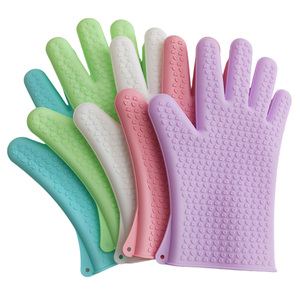 Usine directe Silicone four gants brosse pour animaux de compagnie gant résistant à la chaleur doux pour Massage OEM - Product Image 1