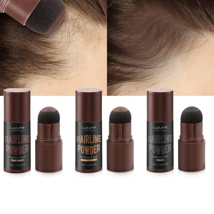 Private Label Natural Hair Shadow Powder Sweat-Proof Building Fiber Gently Color Hairline Powder For Beautiful Hairstyle