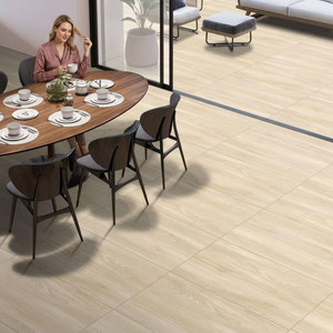 Azulejos de Porcelana Esmaltada Color Madera Marfil Eden, 600x1200mm 60x120cm, Azulejos para Piso y Pared con Diseño de Madera para Exteriores - Product Image 6