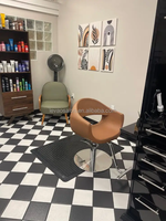 Fauteuils de Salon Inclinables Modernes en Cuir Violet, Mobilier d'Atelier Noir et Or pour Barbiers