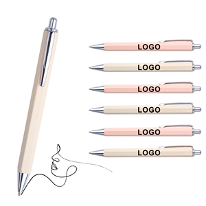 Wholesale Metal Hexagonal Click Ballpoint <b>Pen</b> With Custom Logo Printed Business for Office Stationery Gift - Product Image 1