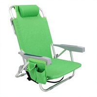 Chaise de camping pliante réglable en gros, légère et portable, avec sac à dos, pour l'extérieur, confortable, avec cadre en aluminium