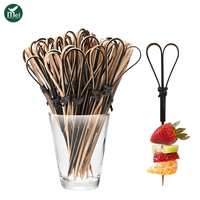 Brochettes jetables en bambou biodégradables de qualité alimentaire pour barbecue, apéritifs, cocktails, traiteur