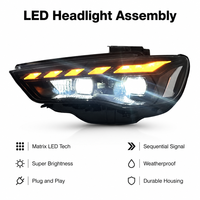 Pièce compatible avec les modèles Audi A3 S3 2013-2016, mise à niveau des phares vers un style RS3, ensemble de phares Plug and Play