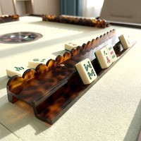 Supports de Mahjong en Acrylique Transparent de 20 Pouces à Fond Plat et Bord Festonné pour Table de Tournoi Américain Professionnelle – Vente en Gros