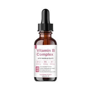 Gotas Líquidas de <span class=keywords><strong>Complejo</strong></span> Vitamínico <span class=keywords><strong>B</strong></span> OME <span class=keywords><strong>con</strong></span> <span class=keywords><strong>Niacina</strong></span> y Folato para Hombres y Mujeres, Mejora la Capacidad Cerebral y la Memoria, Salud Mental - Product Image 1