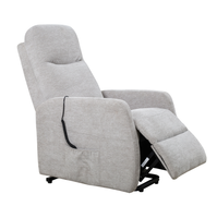 Fauteuil inclinable électrique en tissu lin avec fonction de levage, pour personnes âgées, idéal pour le salon