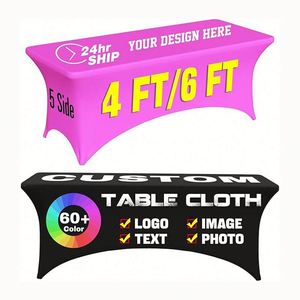 Oferta Especial: Mantel de Spandex Personalizado para Ferias Comerciales, Cualquier Tamaño (4, 5, 6, 8 pies) para Decoración de Eventos - Product Image 1