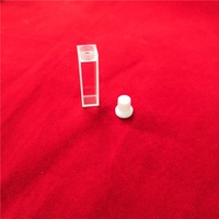 Cuvette en quartz optique Q214 pour fluoromètre, longueur de chemin de 10 mm, 3,5 ml, avec bouchon