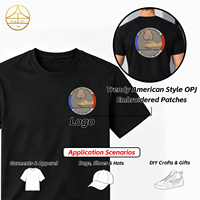 XINGXINDA Patchs brodés OPJ personnalisés de style américain tendance, Étiquettes thermocollantes personnalisées avec LOGO, T-shirts américains