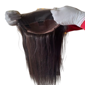 Pelucas de cabello indio de un solo donante, pelucas de cabello humano de encaje frontal completo 13x6 3x4, pelucas frontales de encaje crudo prearrancadas - Product Image 1