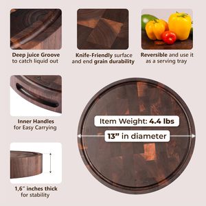 Planche à découper en bambou Deli Grain américain noyer noir bois boucher bloc plateaux à <span class=keywords><strong>fromage</strong></span> planche à découper en bois planche à découper - Product Image 6