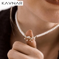 Collier plaqué or, imitation perle, grappe d'étoiles, zircon cubique, hypoallergénique, cadeau d'anniversaire céleste pour elle, vente en gros, OEM personnalisé