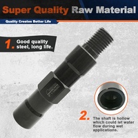 6/12 pouces 1-1/4 UNC filetage mâle tige d'extension en acier pour foret à noyau de diamant accessoires d'outils électriques pour l'utilisation de la perceuse