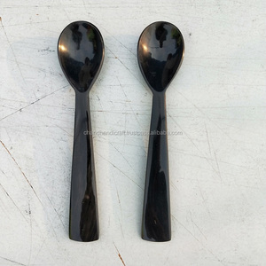 คุณภาพส่งออกช้อนฮอร์นสีดำขนาดเล็กตามธรรมชาติ - Product Image 5