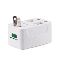 Adaptor Steker Perjalanan Multifungsi Soket Ekstensi Konverter All-in-One Universal untuk Seluruh Dunia Adaptor Daya Listrik AS UK AU EU