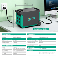 Centrale Électrique Portable MECO 3.6KWh 3000W avec Batterie LiFePO4 pour Camping-Car, Van, Caravane et Voyages en Plein Air