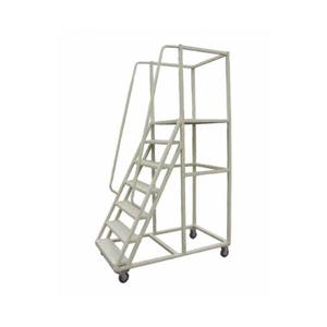 รถเข็นบันไดปีนบันไดแบบขั้นบันไดที่ทนทานสําหรับคลังสินค้า - Product Image 3