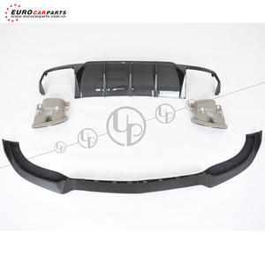 2014Y ~ W212 E63 E63S Auto Auto in fibra di carbonio kit posteriore anteriore parti del diffusore labbro con le punte del tubo di scarico - Product Image 4