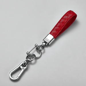 Leather <b>Key</b> <b>Chain</b> Metal Carabiner Oblong Simple Design A39756 Points D A3941 Lambskin - Product Image 3
