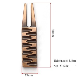 En gros, Outil de réparation de divots de golf à double fourche, type fourchette à chocolat, plat et robuste - Product Image 2