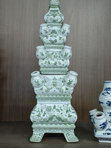 Jarrón Piramidal para Tulipanes al por Mayor, 2 Piezas, 46 cm de Alto (Disponible en <span class=keywords><strong>3</strong></span> Colores), Tulipero de Porcelana en Forma de Pagoda para Decoración del Hogar - Product Image 6