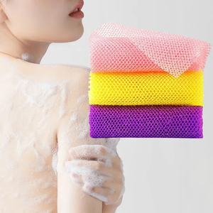 Spons jaring Afrika spons mandi panjang pengelupasan kulit kain lap mandi jaring Scrubber tubuh Afrika untuk penggunaan sehari-hari lebih halus - Product Image 1
