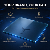 Tapis de souris en verre trempé pour jeux vidéo, imprimé sur mesure, anime XL, tapis de souris lisse givré, antidérapant, logo E-Sports, tapis de souris en verre OEM ODM