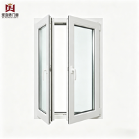 Ventana Abatible y Giratoria de PVC Resistente al Viento con Perfil Multicámara de Alta Resistencia para Apartamentos, Diseño Personalizado