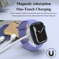 Pengisi Daya Nirkabel Magnetik 4-in-1 untuk Apple Watch Ultra Series, Stasiun Pengisian Cepat dengan USB-C, Micro-USB, Kabel Ringan