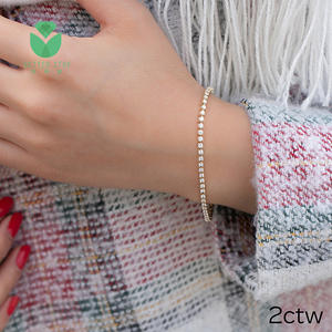 Gelang Berlian Asli Emas 18k Gelang Berlian Potongan Berlian Gelang Berlian Buatan Laboratorium - Product Image 3