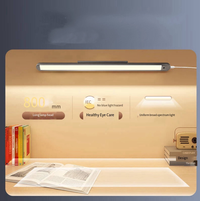 Smart Modern Wall-Mounted Aluminum Table Lamp with LED Touch Control E26 Base AC Powered Eye-Caring Features