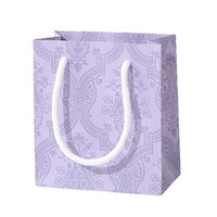 Boîte à bijoux violette personnalisée avec impression botanique pour collier, bracelet et autres bijoux, emballage élégant en papier