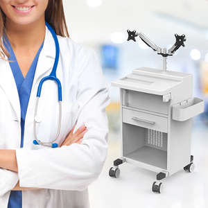 Kosteneffectieve Medische <span class=keywords><strong>Trolley</strong></span> Van Industriële Aluminiumlegering Met 4 Stille Zwenkwielen Voor Het Werkstation Van De Ziekenhuisarts - Product Image 3