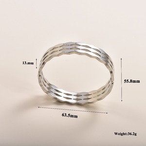 Bracelet de luxe tressé en acier inoxydable, double couche, creux, plaqué or 18 carats et argent, idéal pour un cadeau d'anniversaire - Product Image 4