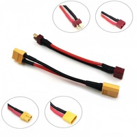 Câble d'extension XT60/type T mâle vers femelle 14AWG 10cm 30cm pour modèles réduits d'avions RC, drones agricoles, batteries au lithium