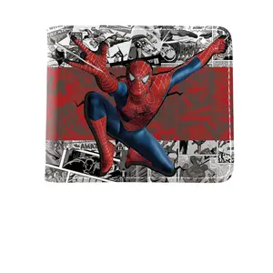 wholesale Marvels series superheros peripheral coin purse cartoon full-color print men's and women's short card bag coin wallet
