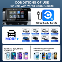 Nuevo Carlinkit Android Auto Carplay Multimedia Baidu Radio Wifi Car Play Cableado Carplay Carlife Adaptador Android para Auto Carplay USB