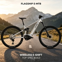 FLM EM6-4th-Pro Vélo Tout-Terrain Électrique Haut de Gamme 500W Moteur Central 12 Vitesses Transmission Électronique Sans Fil 960Wh Suspension Pneumatique 29 pouces Alliage d'Aluminium 4 Pistons Longs