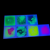 Loseta de Gel Cuadrada de 50 cm Personalizada de Fábrica, Tablero Transparente, Tapete Sensorial, Vinilo de Color, Líquido Lava, Losetas Transparentes para Piso