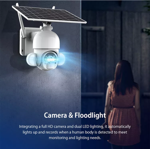 Cámara de reflector para exteriores sin cables Plus HD Cámara de seguridad inteligente Detección de movimiento mejorada solar <span class=keywords><strong>Live</strong></span> View Cloud 1 Sistema de cámara - Product Image 4