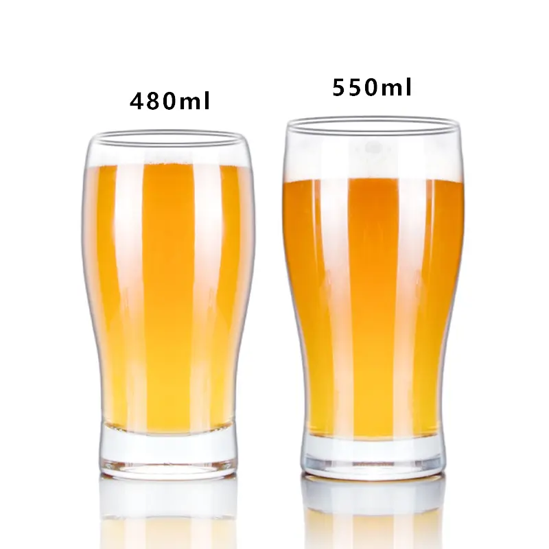 Cam bardak 480ml 550ml içme bardakları buzlu kahve gözlük bira kupaları