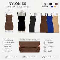 Robe moulante mini pour femme, logo personnalisé, marque, seconde peau, 90 g/m², nylon 66, vêtements de compression, bretelles réglables, double couche