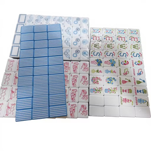 Jeu de tuiles de mahjong de luxe moderne en acrylique à 2 couches, jeu de mahjong chinois avec logo personnalisé, ensemble de tuiles Lyla - Product Image 2