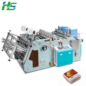Hongshuo HS-HBJ-1200 High Speed Automatic French Fries Box Making Machine Disposable Paper Lunch Box Making Machine