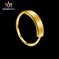 À la mode personnalisé nom plaqué or bricolage anneaux bijoux femmes anneaux de mariage Couple ensemble cadeau de vacances