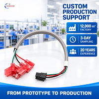 Harnais de câbles personnalisé multi-branques Molex 3,0 mm en cuivre étamé avec bornes rouges en PVC / CE pour l'automatisation industrielle, l'équipement médical et les appareils ménagers
