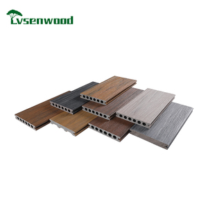 Hot Sale Co-Extrusion Interlocking Wpc Decking Very Low Fading Wooden Floor Garden <strong>Plastic</strong> <strong>Lumber</strong> - Product Image 5